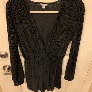 Urban outfitters velvet romper